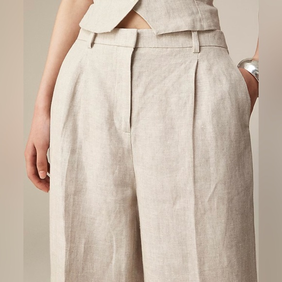 J. Crew Cream Wide Leg Pants - Picture 3 of 13